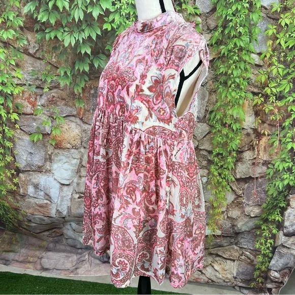 NWT FREE PEOPLE Petal Pink Velvet All the Time Mini Dress, M - Picture 10 of 15
